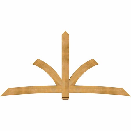 Ekena Millwork Davenport Rough Sawn Timber Gable Bracket, Western Red Cedar, 108"W x 54"H x 4"D x 6"F, 12/12 Pitch GBW108X54X0406DAV00RWR